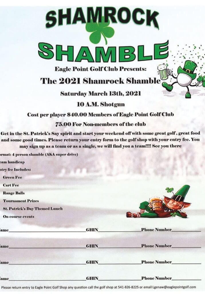 Shamrock Shamble Entry form 2021